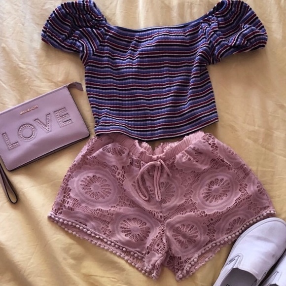 h.i.p. Other - H.I.P pink, lace shorts Adult XS/ Kids 16 swim
